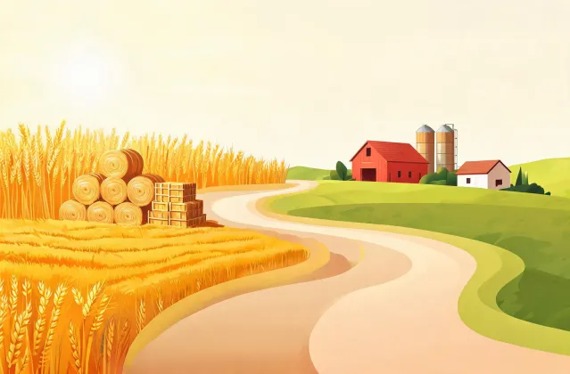 Illustrated harvest shipment planning route